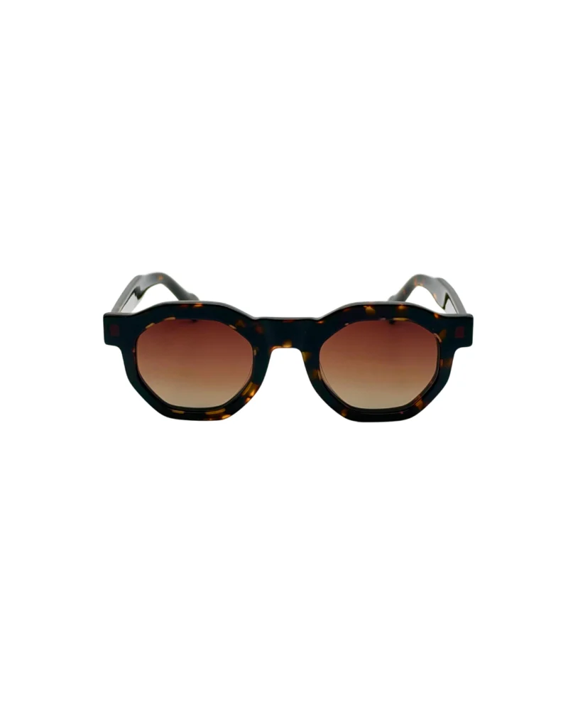 Lunettes de vue clip on Tunisie Blue Eyes BE5010 Noir et Écaille avec sa façade solaire marron clipsée, vue de face