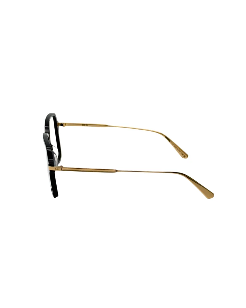 Angle supérieur intérieur monture optique Dior GEMDIORO S5I noir et or