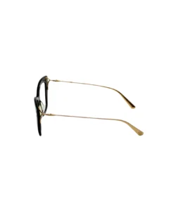 lunettes-christian-dior-missdioro-b3i-profil-branches-or Profil des lunettes Christian Dior MissDioro B3I montrant les branches fines en métal doré.