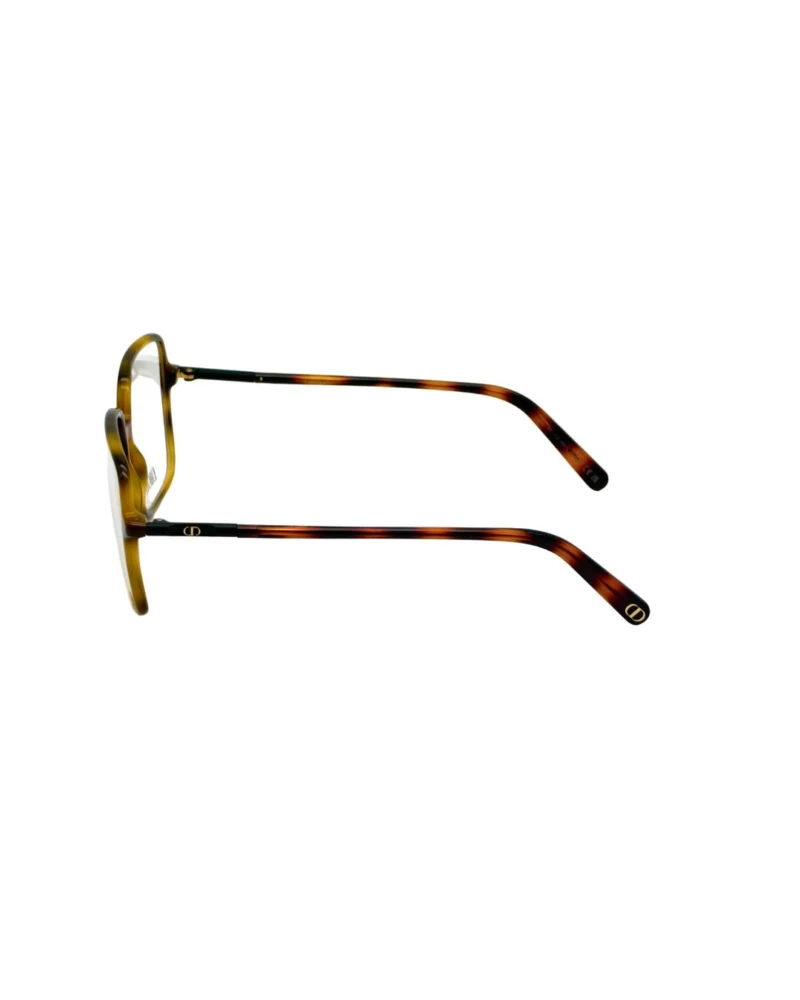 Profil et branches des lunettes de vue femme Christian Dior Mini CD O S2I marron.