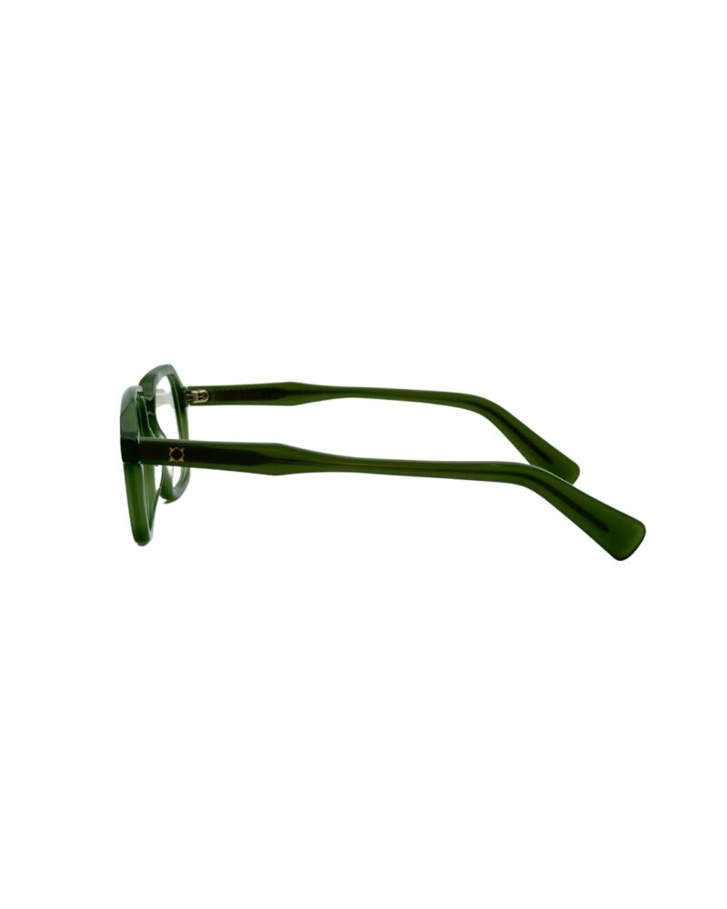 Profil branche lunettes BERGAMOT LUXOR avec rivet doré et armature métallique interne