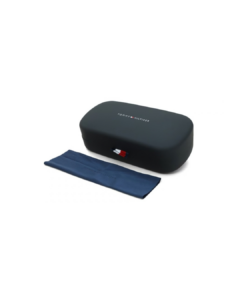 Étui rigide noir de protection et microfibre Tommy Hilfiger livrés avec TH 2051/S