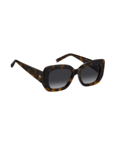 Lunettes de soleil femme Tommy Hilfiger TH 2224/S acétate écaille avec drapeau sur la branche