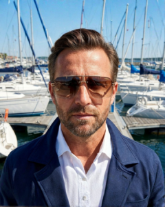 Rendu sur visage homme des lunettes de soleil Carrera 1054/S 2M2/86 calibre 63 mm aviateur percée