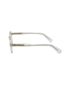 Branche transparente lunettes BERGAMOT LUXOR laissant voir l'armature métallique gravée