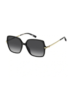 Lunettes de soleil Tommy Hilfiger TH2220/S monture noire oversize branches métalliques dorées