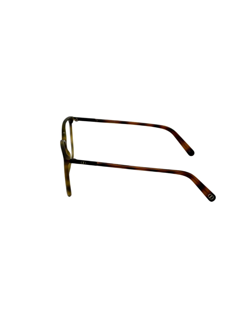 Profil des lunettes Dior MINICD montrant les branches fines et le logo CD.