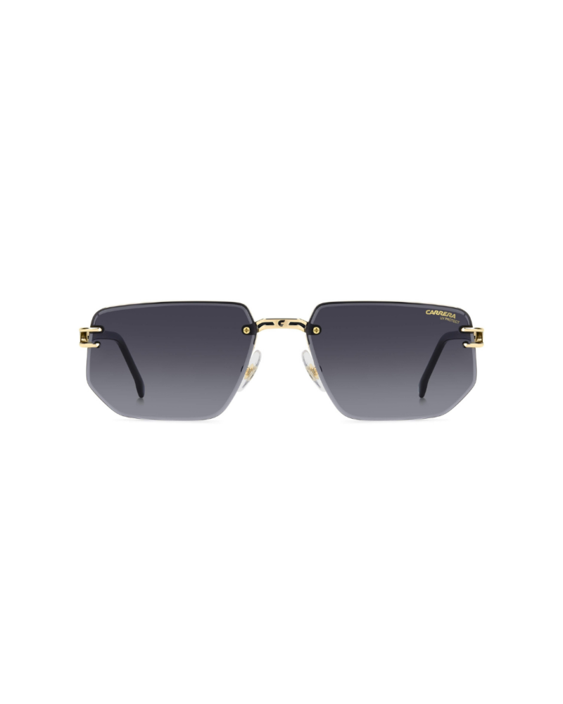 Face avant des lunettes Carrera 1070/S percées verres solaires gris foncé dégradés UV400