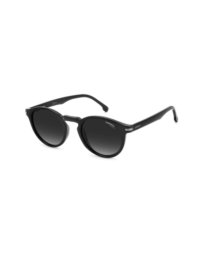 Lunettes de soleil Carrera 301/S Noir Brillant 50-23-145 - Azzabi Optic Lunettes de soleil Carrera 301/S noires rondes en acétate avec verres gris dégradés Tunisie
