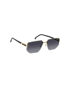 Profil des lunettes de soleil Carrera 1070/S montrant les charnières dorées et manchons noirs