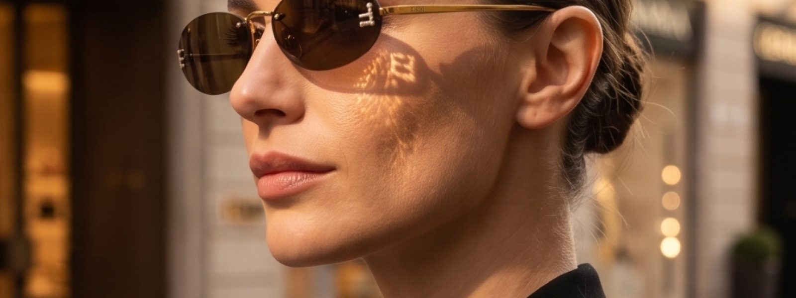 Lunettes FENDI First Crystal FE4075US gris fumé femme luxe La Marsa AZZABI OPTIC