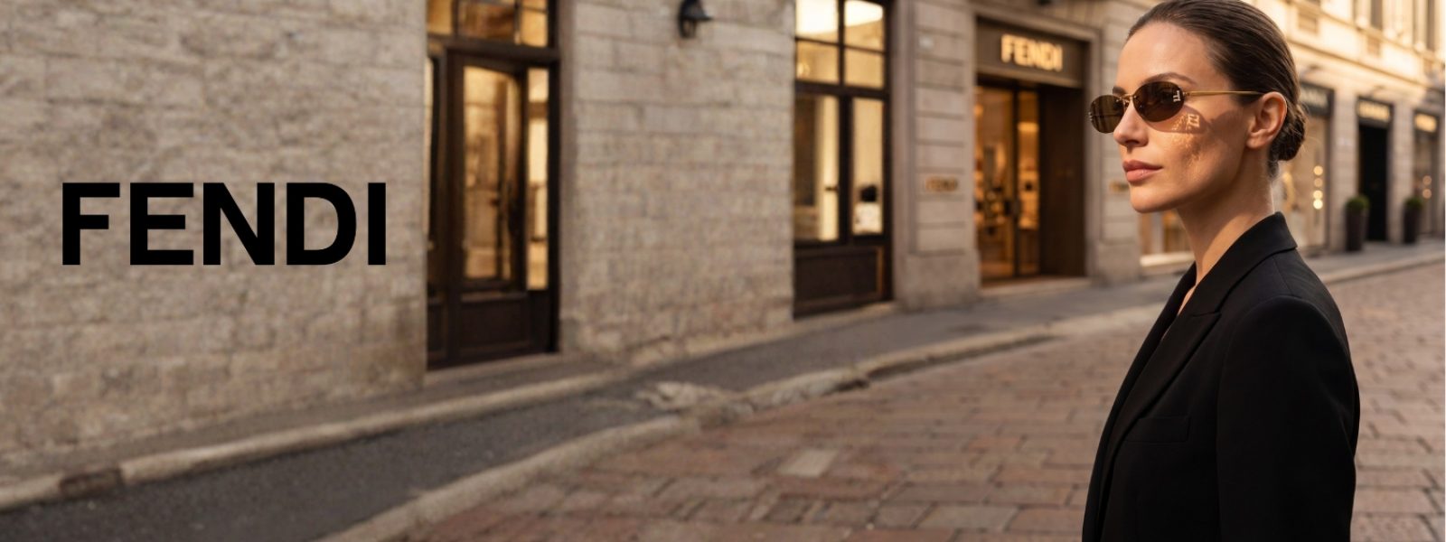 Lunettes FENDI First Crystal FE4075US gris fumé femme luxe La Marsa AZZABI OPTIC